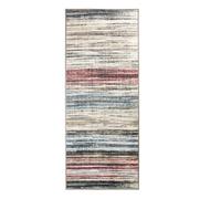 Floordirekt Tapis de couloir, cuisine et salon, cuisine, antidérapant et moderne, tapis de couloir, pour salon et chambre à coucher, vendu au mètre, sur mesure, beige-rouge, 80 x 150 cm (Cudillero)