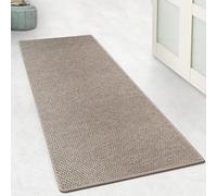 Floordirekt Tapis de cuisine, 200 x 100 cm, pour cuisine, couloir, chambre à coucher et salon, descente de lit antidérapant et lavable, aspect sisal, vendu au mètre, sur mesure, taupe Calcutta