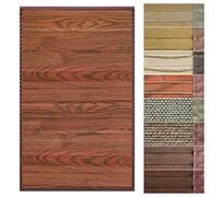 Floordirekt Tapis en bambou avec cadre en tissu | Design naturel dans de nombreuses couleurs et tailles (150 x 200 cm, magenta/marron)
