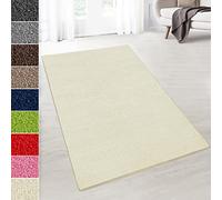 Floordirekt Tapis en velours sur mesure - Tapis moelleux pour cuisine, couloir et salon - Vendu au mètre - Crème - 80 x 100 cm