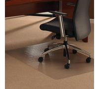 FLOORTEX Tapis de protection du sol 116 x 150 cm ULTIMAT II Tapis pour chaise de bureau antidérapant pour moquette, transparent, 100% polycarbonate, protection du sol