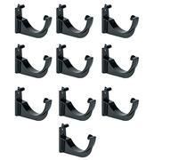 Floplast 112 mm Half Round Fascia support de gouttière - Noir - Sac de 10