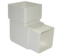 Floplast de Descente Pluviale carré 65 mm Offset 92,5 degrés Bend - Blanc