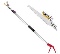 FLORA GUARD sécateur télescopique 1,3-2,2m pour branches et rameaux frais, scie à branches télescopique, scie à arbre avec dents SK5 3D, sécateur à fruits pour le jardin et l'extérieur