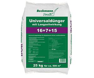 Floragard Beckmann Profi Engrais Universel 16 + 7 + 15 Engrais Longue durée 25 kg, Blanc, 59 x 39 x 15 cm, 115219