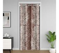 Floral Botanique Rideau de Porte 86x203cm pour Garçon Branches Reversible Brun Rideaux Interieur Salon Chambre Naturel Rideau Occultant Rideaux Plantes de Jardin Rideaux Exterieur d'entrée