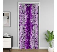 Floral Botanique Rideau Occultant Rideaux Branches Reversible Violette Rideau de Porte 132x203cm Naturel Rideaux Interieur Salon Chambre pour Plantes de Jardin Design Rideaux Exterieur d'entrée