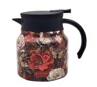 Floral Théière Rétro Theiere Avec Infuseur, 800ml Théière T-hermos À Motif Floral Vintage Avec Infuseur Intégré, Théières En Acier Inoxydable, Théière Isotherme Thermo En Acier Inoxydable