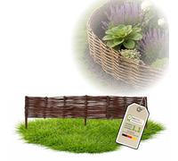Floranica 1 pièce Clôture en Osier 10 cm x 100 cm - Panneau de Jardin tressé Palissade Clôture Naturelle Bordure de Massif