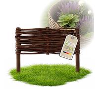 Floranica 1 pièce Clôture en Osier 10 cm x 30 cm - Panneau de Jardin tressé Palissade Clôture Naturelle Bordure de Massif