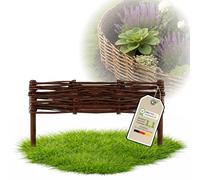 Floranica 1 pièce Clôture en Osier 10 cm x 40 cm - Panneau de Jardin tressé Palissade Clôture Naturelle Bordure de Massif