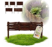 Floranica 1 pièce Clôture en osier 10 cm x 50 cm - Panneau de jardin tressé Palissade Clôture naturelle Bordure de massif