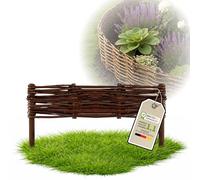 Floranica 1 pièce Clôture en Osier 10 cm x 50 cm - Panneau de Jardin tressé Palissade Clôture Naturelle Bordure de Massif
