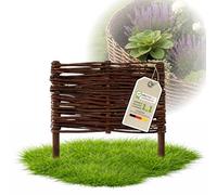Floranica 1 pièce Clôture en Osier 20 cm x 30 cm - Panneau de Jardin tressé Palissade Clôture Naturelle Bordure de Massif