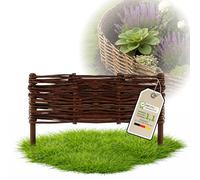 Floranica 1 pièce Clôture en Osier 20 cm x 40 cm - Panneau de Jardin tressé Palissade Clôture Naturelle Bordure de Massif