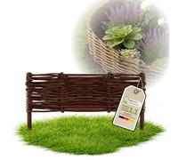 Floranica 1 pièce Clôture en Osier 20 cm x 50 cm - Panneau de Jardin tressé Palissade Clôture Naturelle Bordure de Massif