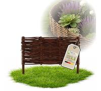 Floranica 1 pièce Clôture en Osier 30 cm x 30 cm - Panneau de Jardin tressé Palissade Clôture Naturelle Bordure de Massif