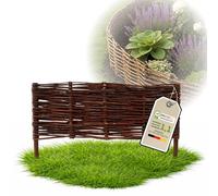 Floranica 1 pièce Clôture en Osier 30 cm x 60 cm - Panneau de Jardin tressé Palissade Clôture Naturelle Bordure de Massif