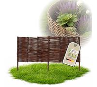 Floranica 1 pièce Clôture en Osier 40 cm x 100 cm - Panneau de Jardin tressé Palissade Clôture Naturelle Bordure de Massif