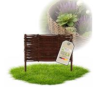 Floranica 1 pièce Clôture en Osier 40 cm x 50 cm - Panneau de Jardin tressé Palissade Clôture Naturelle Bordure de Massif
