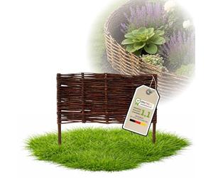 Floranica 1 pièce Clôture en Osier 40 cm x 60 cm - Panneau de Jardin tressé Palissade Clôture Naturelle Bordure de Massif