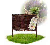 Floranica 1 pièce Clôture en Osier 60 cm x 60 cm - Panneau de Jardin tressé Palissade Clôture Naturelle Bordure de Massif