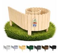 Floranica Bordure de Jardin en Bois 30 x 200 cm Naturel Flexible Bordurette de Pelouse Rollborder Palissade de Gazon