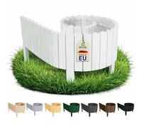 Floranica Bordure Carré Potager Bois 200 x 30 cm Blanc - Bordure Potager | Délimite potager, carré surélevé et herbes. Livrée montée, 5 piquets, sans outil - clair devant la maison