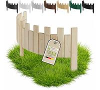 Floranica Bordure de Jardin Bois 100 x 20 cm Crénelée Non traité | Rollborder flexible en pin pour massif, potager et pelouse, à bord crénelé - brut, à finir soi-même