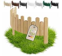 Floranica Bordure de Jardin Bois 100 x 40 cm Ondulée Naturel | Rollborder flexible en pin pour massif, potager et pelouse, en forme d'onde - naturel, non traité