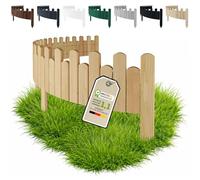 Floranica Bordure de Jardin Bois 200 x 15 cm Ondulée Naturel | Rollborder flexible en pin pour massif, potager et pelouse, en forme d'onde - naturel, non traité
