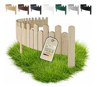 Floranica Bordure de Jardin Bois 200 x 15 cm Ondulée Non traité | Rollborder flexible en pin pour massif, potager et pelouse, en forme d'onde - brut, à finir soi-même