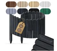 Floranica Bordure Jardin H 40 x L 100 cm Anthracite Bordurette Bois Flexible