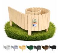 Floranica Bordure de Jardin en bois 40 x 200 cm Naturel Flexible Bordurette de Pelouse Rollborder Palissade de Gazon