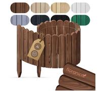Floranica Bordure de jardin H 30 x L 100 cm Marron - ganivelle en bois de pin