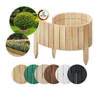 Floranica Bordure flexible de parterre 20 x 100 cm Nature, Clôture de jardin en bois en pin Palissade