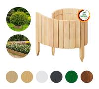 Floranica Bordure flexible de parterre 30 x 100 cm Nature, Clôture de jardin en bois en pin Palissade