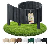 Floranica Bordure Jardin H 20 x L 100 cm Anthracite Bord Droit | Ganivelle à bord droit en pin, bordure de massif aux lignes nettes - sans plastique, ligne épurée
