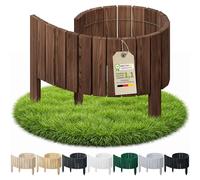 Floranica Bordure Jardin H 20 x L 100 cm Marron Bord Droit | Ganivelle à bord droit en pin, bordure de massif aux lignes nettes - imprégnée sans chrome, rectiligne