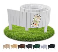 Floranica Bordure Jardin H 20 x L 200 cm Blanc Bord Droit | Ganivelle à bord droit en pin, bordure de massif aux lignes nettes - prémontée, pose sans creuser