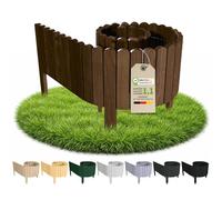 Floranica Bordure Jardin H 30 x L 200 cm Marron Bordurette Bois Flexible | Ganivelle en pin, petite clôture à piquets pour massifs, arbustes et potager - traitée sans chrome, résistante