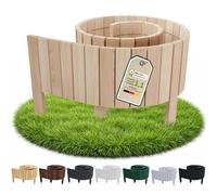 Floranica Bordure Jardin H 30 x L 200 cm Non traité Bord Droit | Ganivelle en pin à bord droit, clôture basse au style contemporain - brute, à peindre soi-même