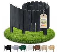Floranica Bordure Jardin H 40 x L 100 cm Anthracite Bordurette Bois Flexible