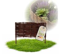 Floranica Bordures de Parterre en Saule 1 pièce 40 cm x 60 cm Clôture en Bois de Osier pour Bordure Plate-Bande Palissade Bordures de Fleurs Décoratives Panneau en Saule