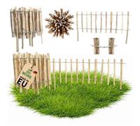 Floranica Clôture ganivelle à Lattis Noisetier Bois 35 cm x 5 m, espacement 8-10, clôture de jardin bordure de parterre