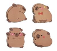 FloraVigo Capybara Lot de 8 paquets de notes adhésives Capybara mignonnes et timides - 30 feuilles par paquet - Convient pour les étudiants, les enseignants, les enfants, les fournitures scolaires