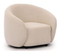 Lisa design Fauteuil Flore en tissu bouclette - Beige