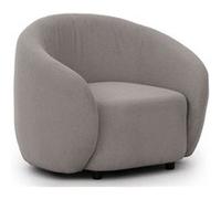Lisa design Fauteuil Flore en tissu bouclette - Gris