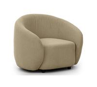 Flore - Fauteuil en tissu bouclette - Taupe