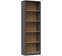 FLORENCE - Bibliothèque 5 étagères - Dimensions 182x60x30 cm - Meuble de rangement livres